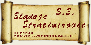 Sladoje Stratimirović vizit kartica